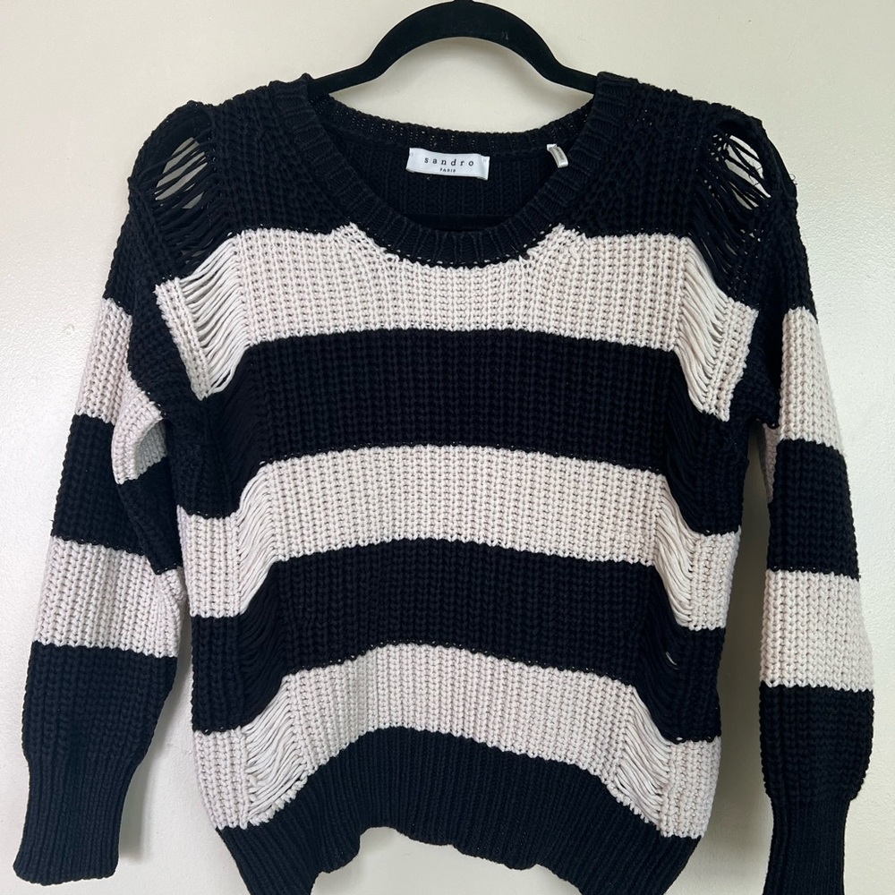 Sandro crochet sweater
